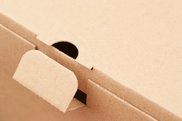 Fragmento de uma caixa de papelão — Fotografia de Stock