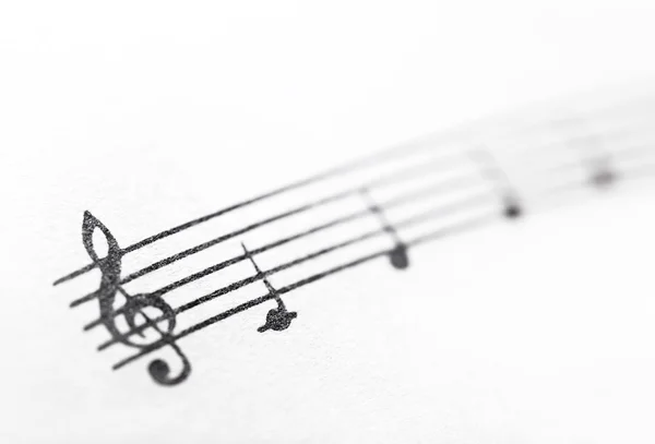 Muziek notities op papier. Fragment van de grote C-gamma. — Stockfoto