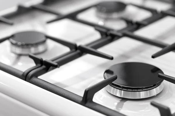 Fragmento de um fogão de cozinha a gás — Fotografia de Stock