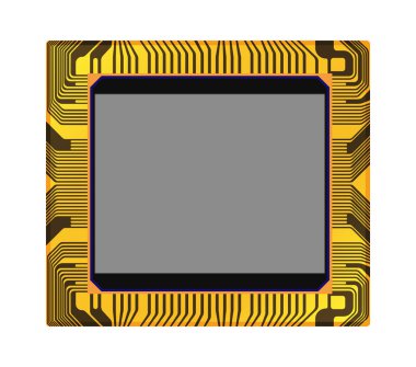 sensor of digital camera on a white background, vector illustrat