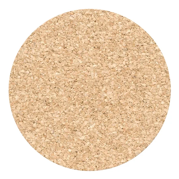 Beyaz bir arka plan üzerinde izole Cork tablo coaster