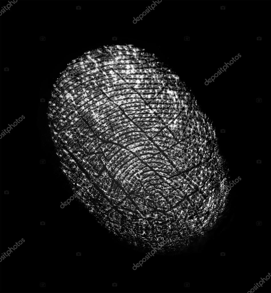 Fingerprint on a black background — Stock Photo © akinshin #89523812
