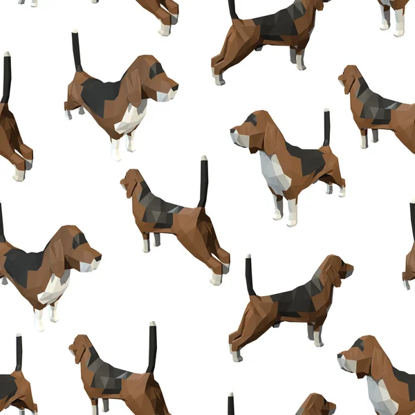 Бесшовный рисунок с собаками. Векторная иллюстрация. — стоковый вектор