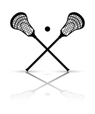 Lakros sopa ve top yansıma ile geçti. Vektör illustra