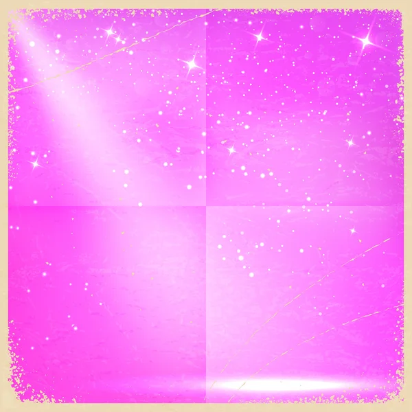 Purple vintage retro background with stars. Vector illustration — Stock Vector