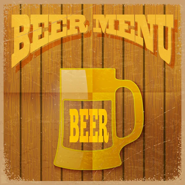 Vintage beer menu. Vector illustration — Stock Vector