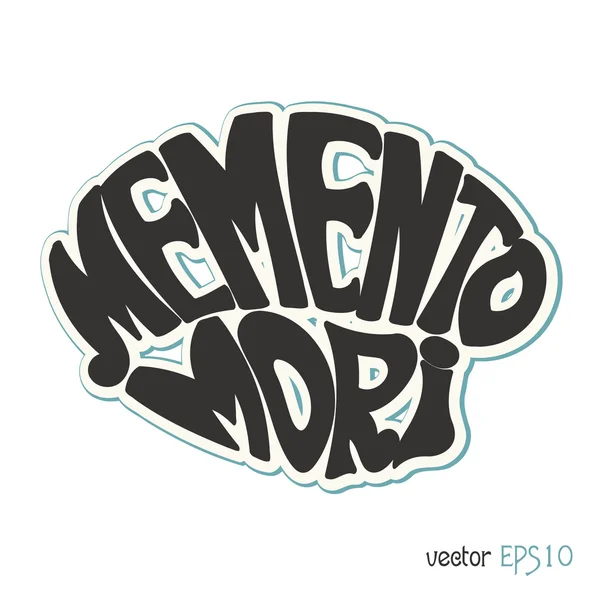 Memento Mori. Latin saying in retro style. Vector illustration — Stock Vector