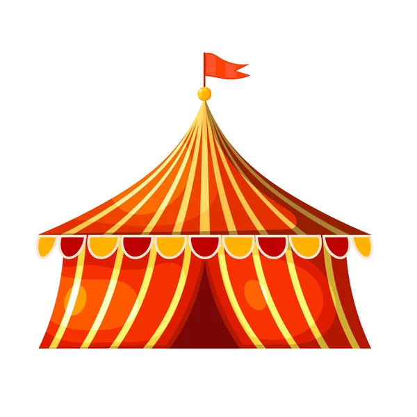 Cartoon circus marquee tent. Vector illustration — Stock Vector