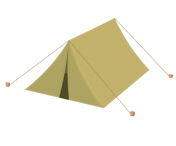 Camping tält. Ikonen web. Cartoon. Vector illustratio — Stock vektor