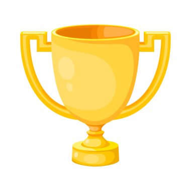 Basit daire gold Kupası kazanan beyaz bir backgrou üzerinde iki kulplu