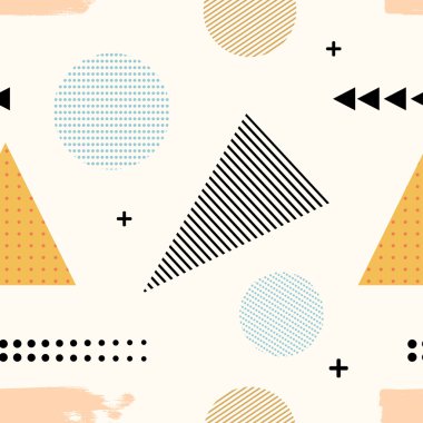 Memphis tarzı. Kumaş, sorunsuz doku yazdırır, kompleks eşyaları. M