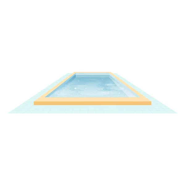 Illustration vectorielle du bassin. Piscine bleue. Piscine avec wate clair — Image vectorielle