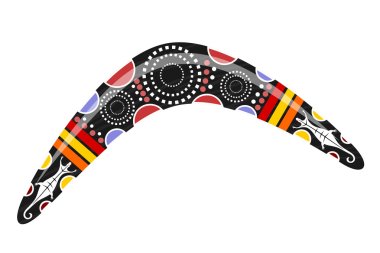 Australian boomerang. Cartoon boomerang on a white background. V clipart