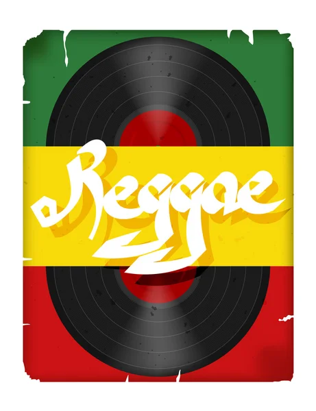 El registro reggae music.Musical cartel reggae.Vector illustratio — Vector de stock