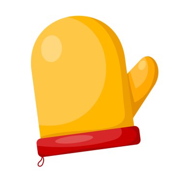 Vektör karikatür çizim beyaz ba bir mutfak ot tutucular