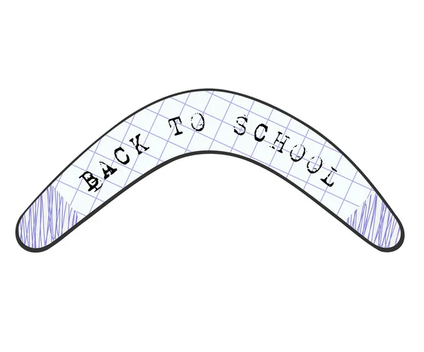 Desenho infantil Australian boomerang Imagem abstrata com o —  Vetores de Stock