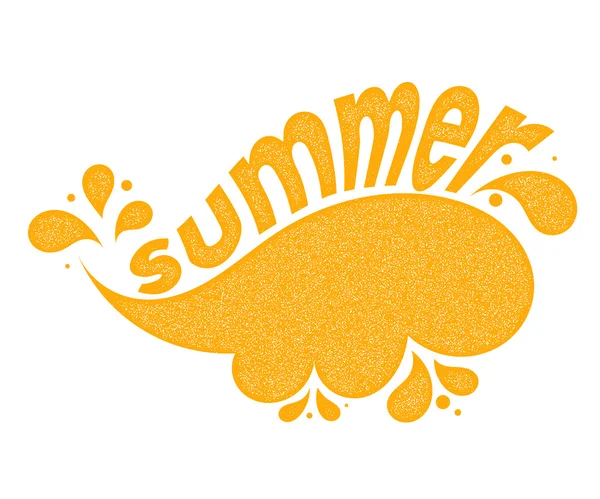 Gelbes Vektor-Symbol Sommer Meer auf weißem Hintergrund. Abstrakt — Stockvektor