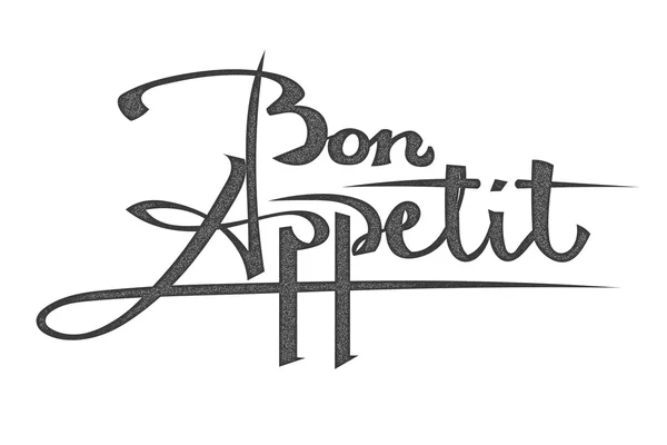 Lettering. The phrase bon appetite on a white background. The in — Stock Vector