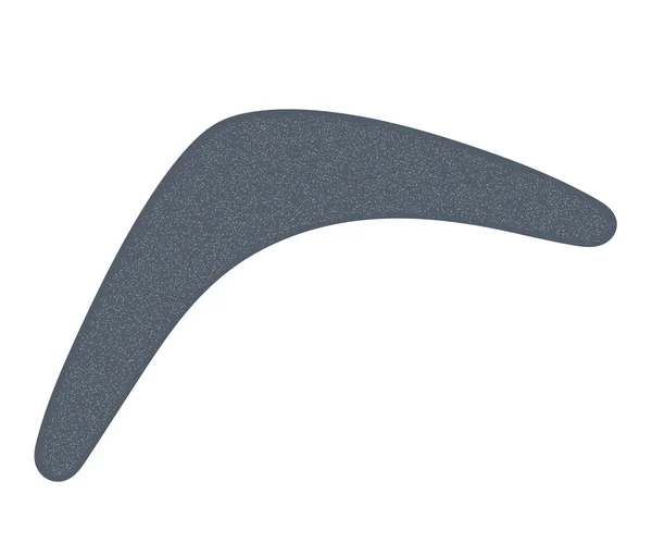 Monochrome Australian boomerang. Cartoon boomerang on a white ba — Stock Vector
