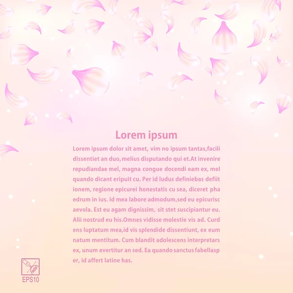 Romantic rose petals texture with purple flowers illustr — 스톡 사진