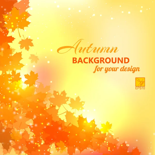 Background of falling yellow maple leaves illustration. — Stock fotografie