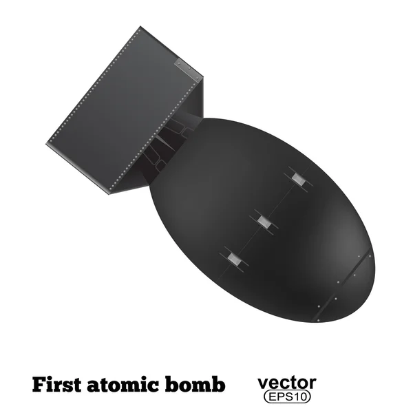 Beyaz bir arka plan üzerinde izole atom bombası. vektör illustrat — Stok Vektör