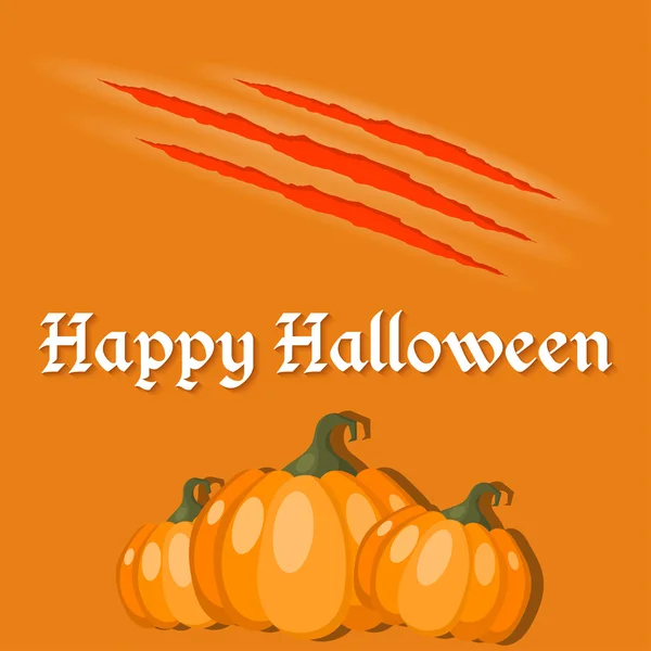 Tapety pro svátek halloween s dýní na oranžové bac — Stockový vektor