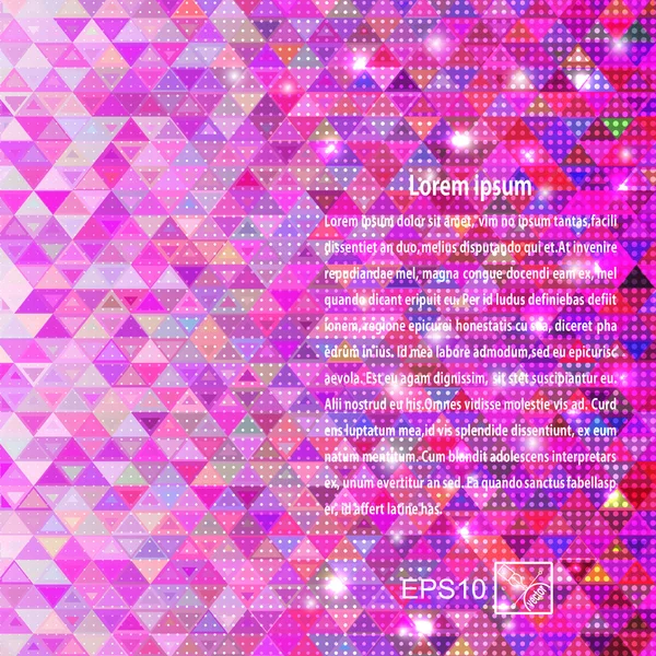 Fond violet abstrait avec des éléments géométriques, triangle. Ve — Image vectorielle