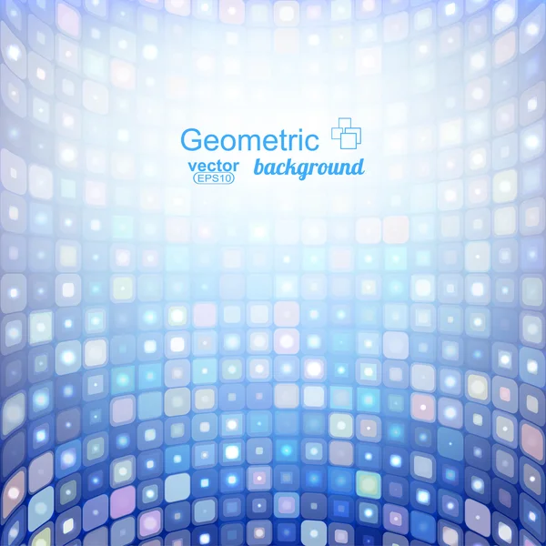 Abstract blue three-dimensional background with geometric elemen — Stock Vector