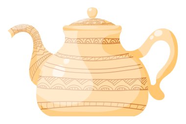 su ısıtıcısı bej vintage tarzı kabile. Beyaz arka plan üzerinde izole.