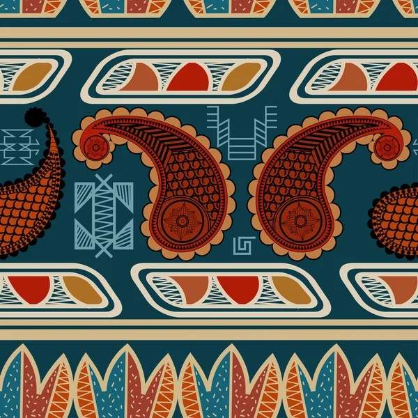 Tribal sömlös etniska mönster. vektor illustration — Stock vektor