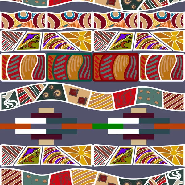 Seamless texture in the African style. Vector illustration — Stock Vector