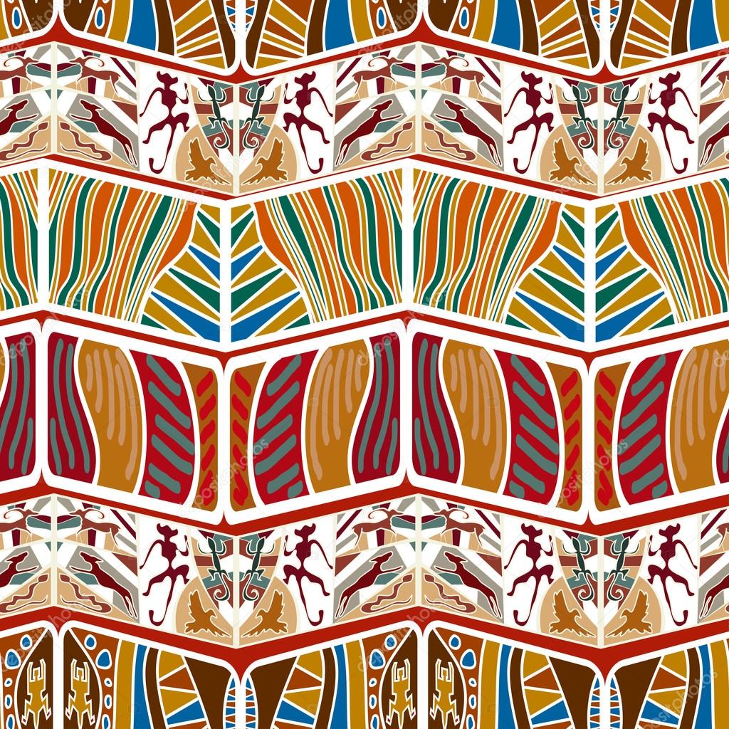 Tribal Abstract seamless pattern in the African style. Vector il