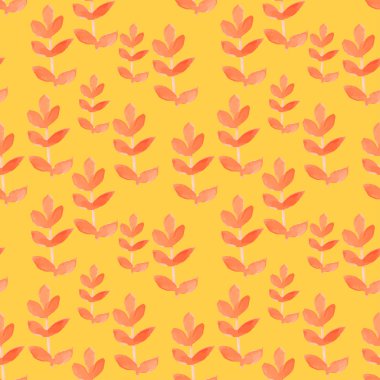 Ağaçları ile suluboya kabile seamless modeli. Sorunsuz çiçek Pa