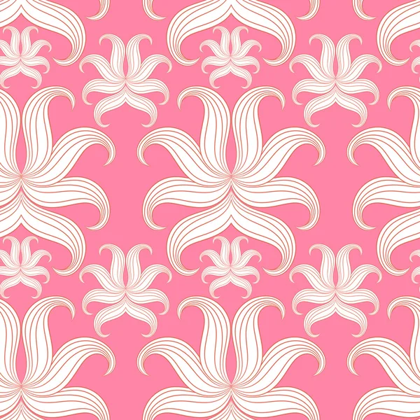 Padrão floral abstrato sem costura. Ilustração vetorial. Rosa Desi — Vetor de Stock