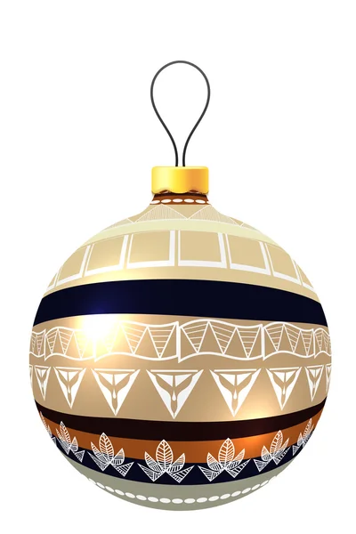 Vector Kerstdecoratie gemaakt van tribal vormen. Oorspronkelijke ci — Stockvector