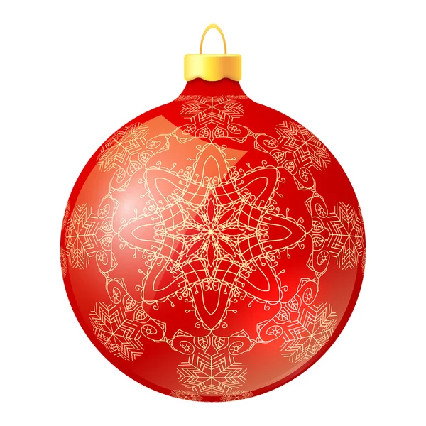 Векторное красное рождественское украшение — стоковый вектор