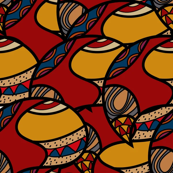 Africano patrón de color inconsútil étnica. Ilustración vectorial . — Vector de stock