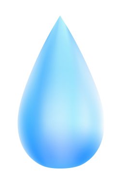 Beyaz arka plan üzerinde izole mavi damla. Eko. Vektör illustratio