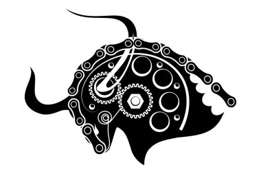 Siyah beyaz bir arka plan üzerinde izole boğa kroki. Ticari marka