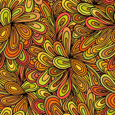 Çiçekli parlak sorunsuz doku. Vektör çizim.