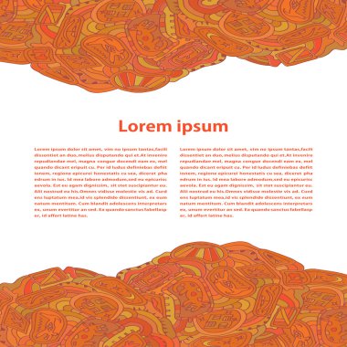 Turuncu sorunsuz çiçek arka plan ile banner. Vektör illustrati