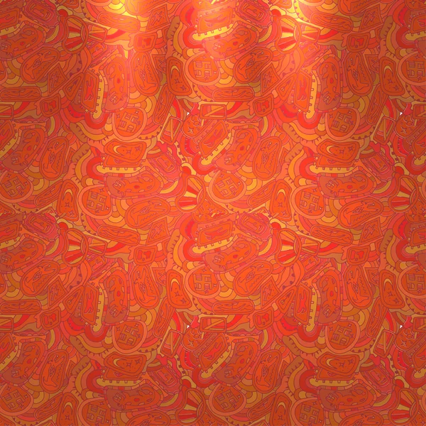 Nahtlose rote Textur mit Ornament Stammesstil mit Licht und s — Stockvektor