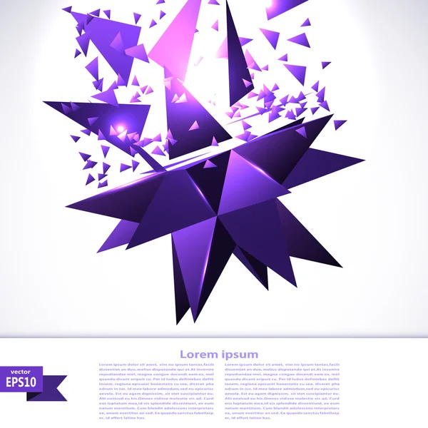 Banner met paarse abstractie kosmische explosie. Vector illustra — Stockvector