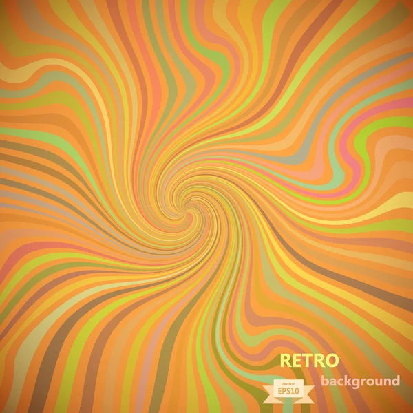 Многоцветный фантастический ретро-фон с изогнутыми буями. Вектор — стоковый вектор