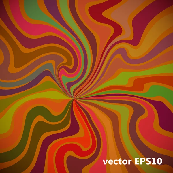 Fondo fantástico multicolor con vigas curvas. Ilustración vectorial — Vector de stock