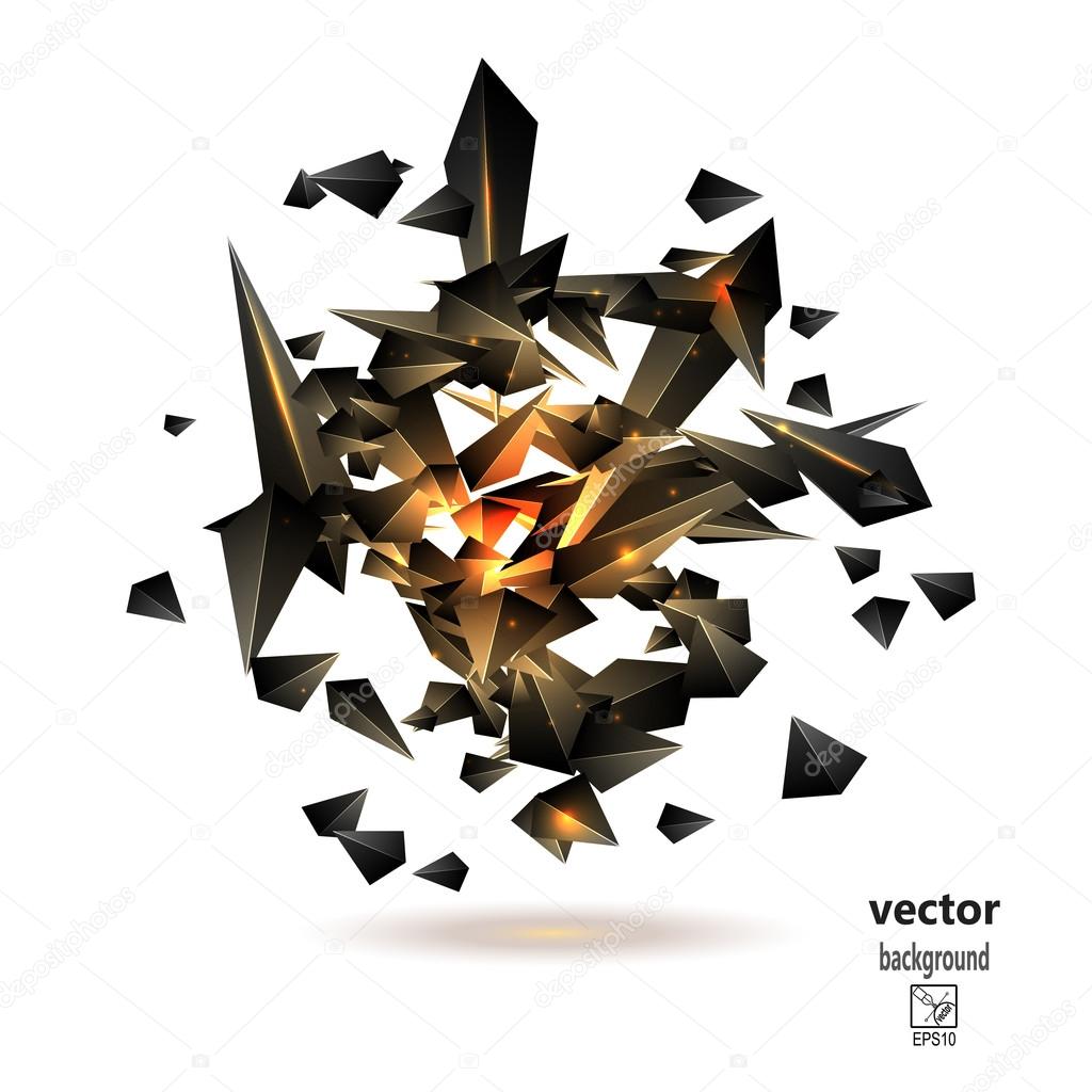 Abstract cosmic explosion. Technology background. eps10. Vector