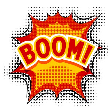 Cartoon Boom. Vector illustration.