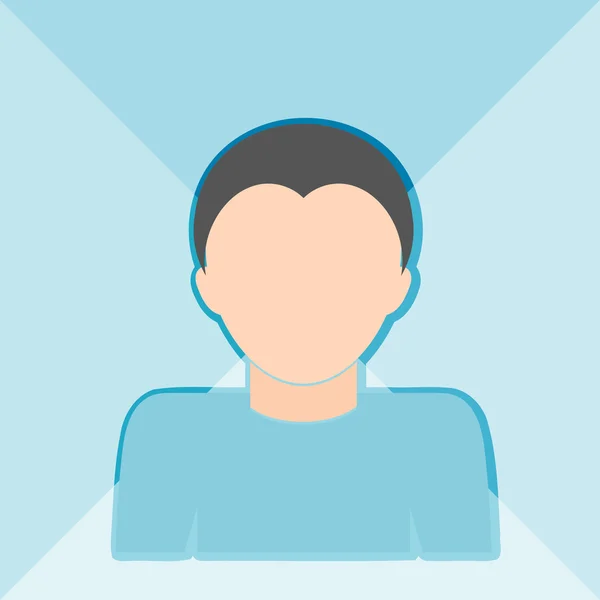 Flat icon with a silhouette of a man. Vector illustration. — Stok Vektör