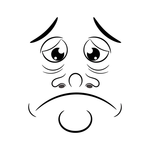 Cartoon sad. Vector illustration. — Wektor stockowy